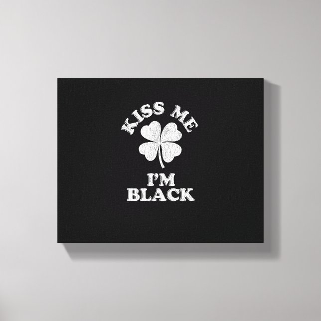 Lienzo Bésame soy camiseta negra (Anverso)