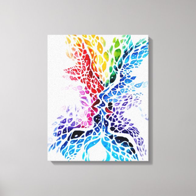 Lienzo Beso colorido (Anverso)