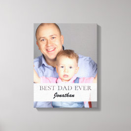 Lienzo Best Dad Ever Name Quote Family Design
