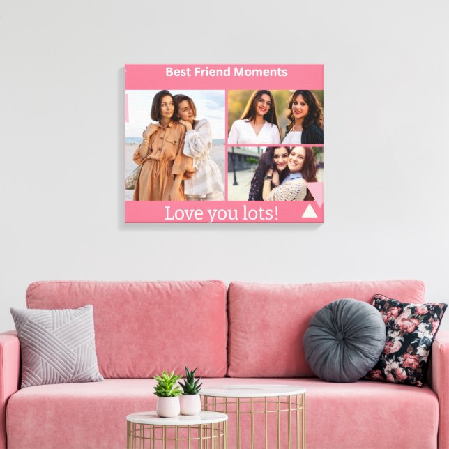 Lienzo Best Friend Moments Photo Collage – Personalized  (Insitu (Sala de estar))