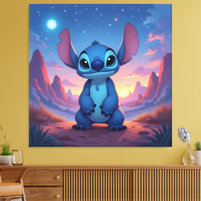 Lienzo Beste Freunde fürs Leben – Lilo & Stitch1 (Insitu (Sala de estar))