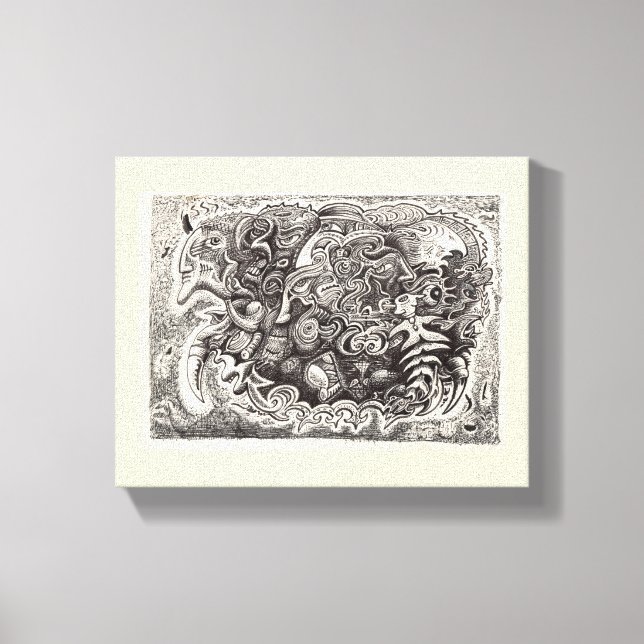 Lienzo Bestia Híbrida (Anverso)