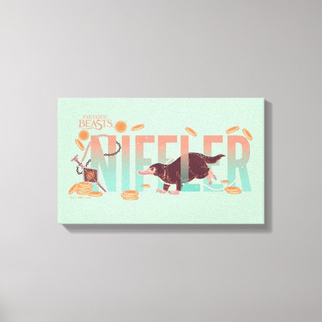 Lienzo Bestias fantásticas Niffler (Anverso)