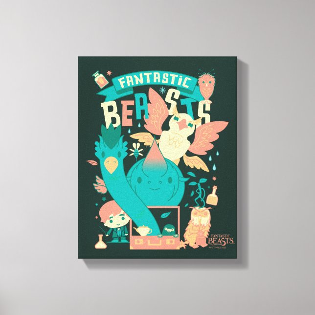 Lienzo Bestias Fantásticas personalizados Con Newt Scaman (Anverso)