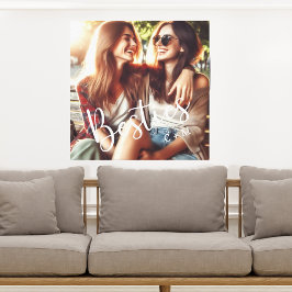 Lienzo Besties Monograma Nombres Amigos Keepsake