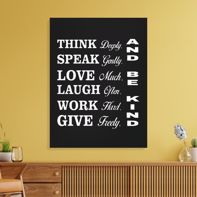 Lienzo Better Human Behavior Canvas Print (Insitu (Sala de estar))