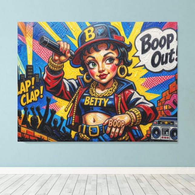 LIENZO BETTY BOOP-4 (Insitu (piso de madera))