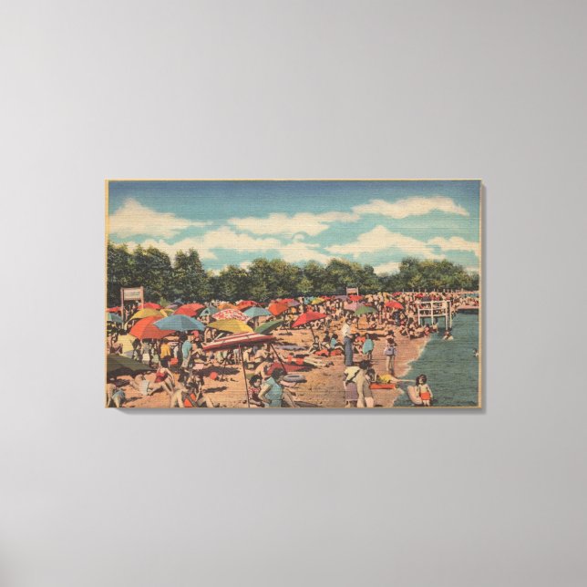 Lienzo Beverley Beach, MD - Sunbathing (Anverso)
