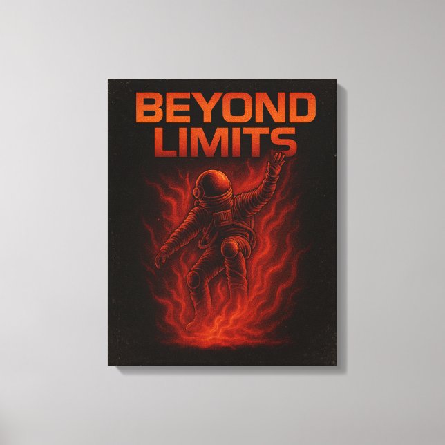 Lienzo Beyond Limits Astronaut Motivational Poster (Anverso)