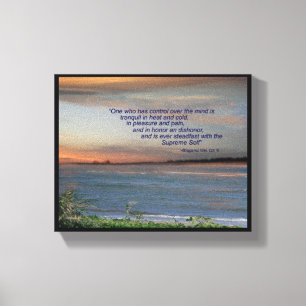 Lienzo Bhagavad Gita Cita Canvas, "Uno que tiene el contr