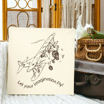 Lienzo Bi-planos Art Deco - deja volar tu imaginación.<br><div class="desc">Biplano vintage de los años 20 hecho a mano sobre un fondo crema. Esta es una imagen transparente y el texto es una parte fija de la imagen. Puede cambiar el color de fondo y el tamaño y la posición de la imagen, y agregar más texto (¿tal vez agregar un...</div>