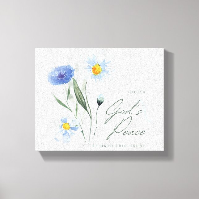 Lienzo biblia azul verso de dos tonos textura iglesia (Anverso)