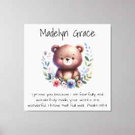 Lienzo Biblia cristiana versus Personalizado bebé pared d