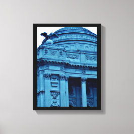 Lienzo Biblioteca azul