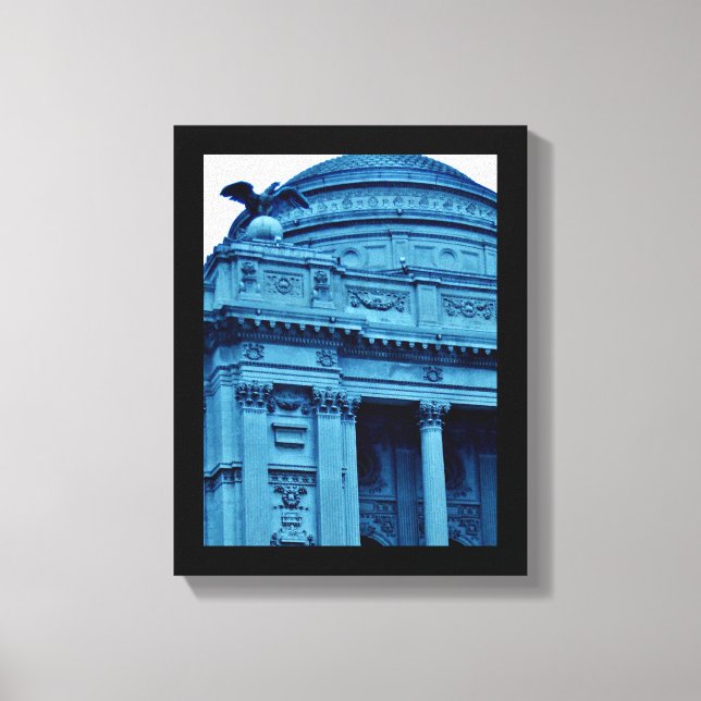 Lienzo Biblioteca azul (Anverso)