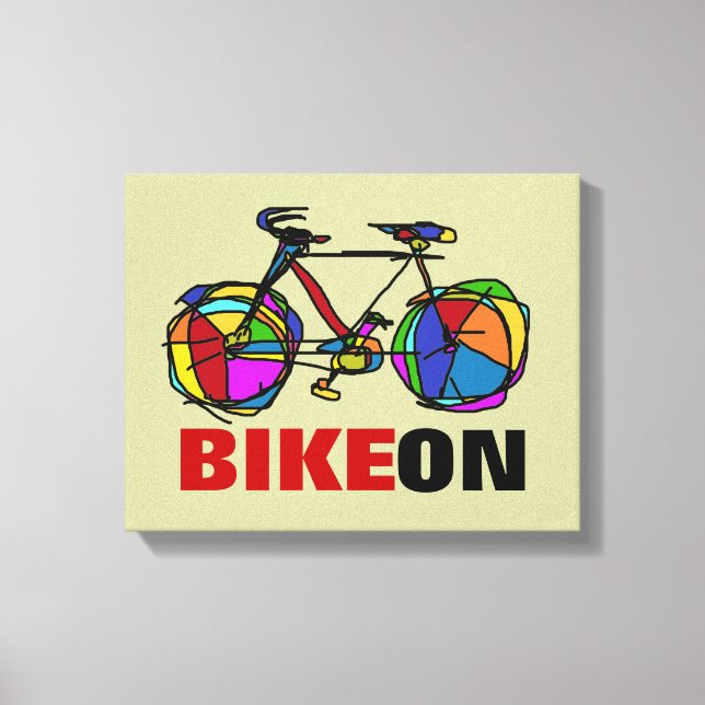Lienzo bicicleta - biking + bici (Anverso)