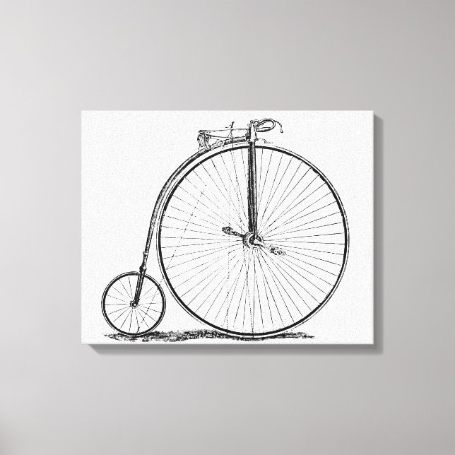 Lienzo Bicicleta de rueda alta Penny Farthing (Anverso)