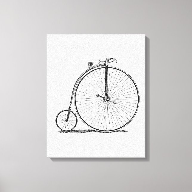 Lienzo Bicicleta de rueda alta Penny Farthing (Anverso)