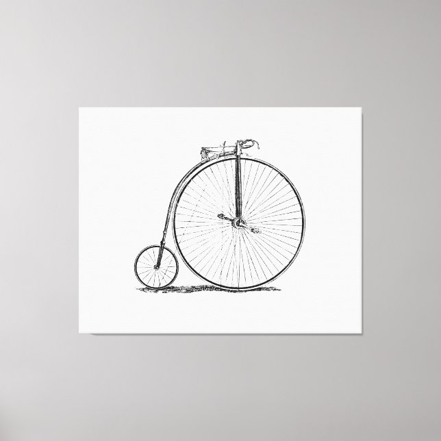 Lienzo Bicicleta de rueda alta Penny Farthing (Anverso)