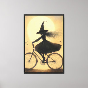 Lienzo Bicicleta Witch Riding