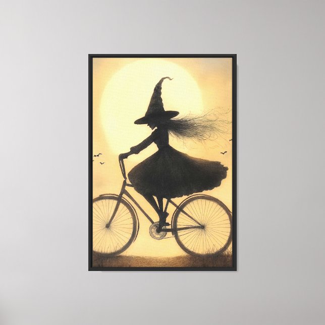 Lienzo Bicicleta Witch Riding (Anverso)