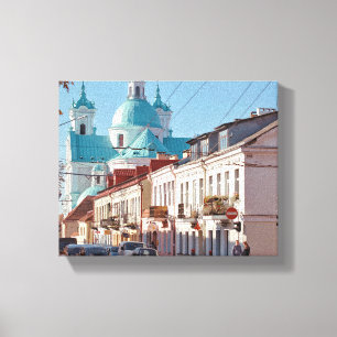 Lienzo Bielorrusia Б л а р с е htna Grodno Arquitectura