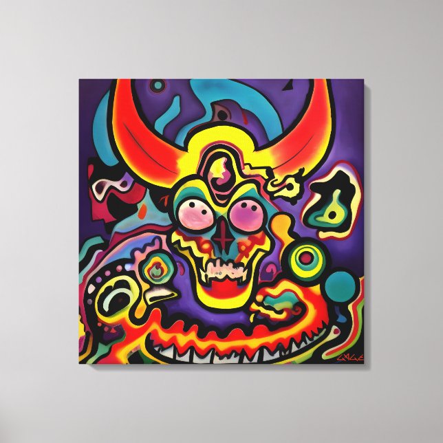 Lienzo Bien podrías discutir con el Diablo (Anverso)