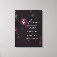 Bienvenida a Boda de Grunge de 18x24" Moody Purple