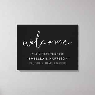 Lienzo Bienvenida al Boda Minimalista moderno JOVI Edgy N