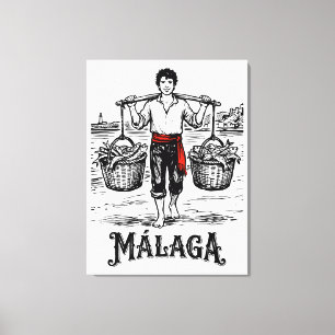 Lienzo Bienvenido a Málaga 5: El Cenachero