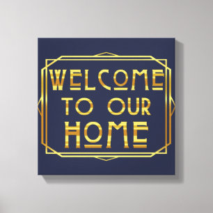 Lienzo Bienvenido a nuestra casa