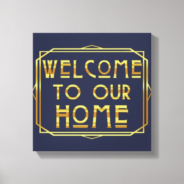 Lienzo Bienvenido a nuestra casa (Anverso)