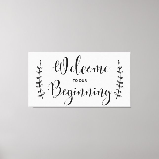 Lienzo Bienvenidos A Nuestro Comienzo (Anverso)