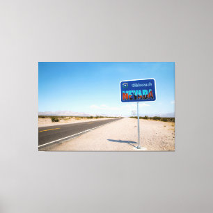 Lienzo Bienvenidos al Rótulo Nevada