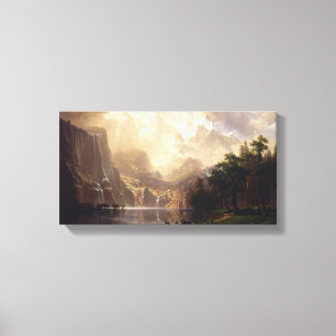 Lienzo Bierstadt entre las montañas de sierra Nevada