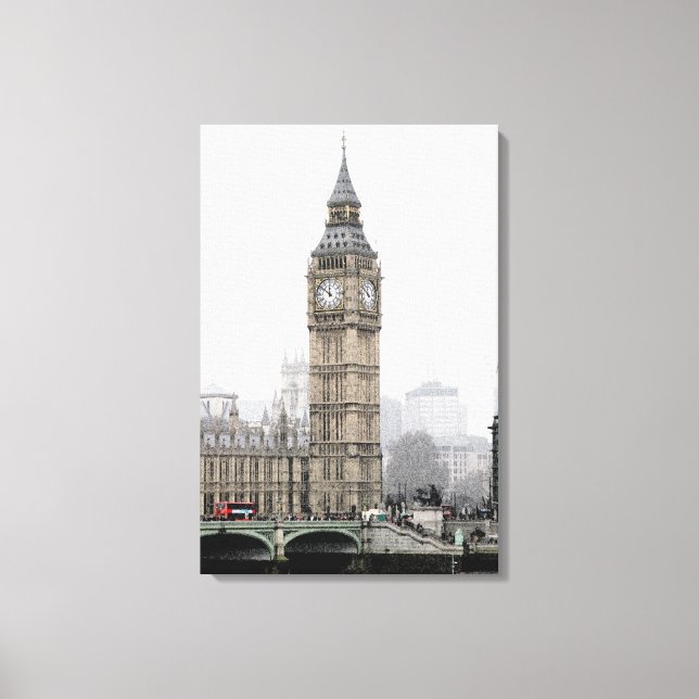 Lienzo Big Ben London (acuarela) (Anverso)