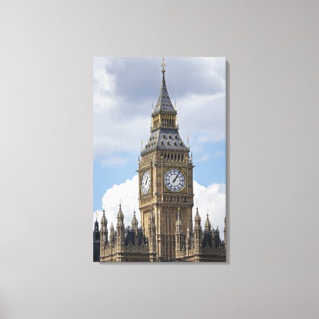 Lienzo Big Ben y Casas del Parlamento, Londres, (Anverso)