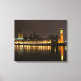 Lienzo Big Ben y el parlamento por la noche