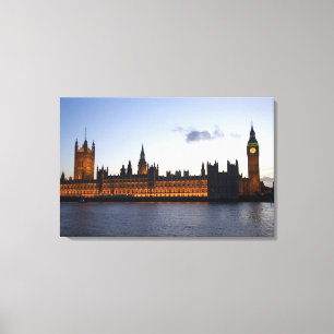 Lienzo Big Ben y las Casas del Parlamento en la ciudad