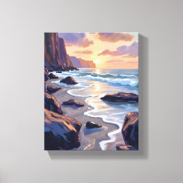 Lienzo Big Sur, pintura artística costera de California