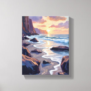 Lienzo Big Sur, pintura artística costera de California