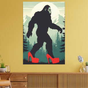 Lienzo Bigfoot Divertido