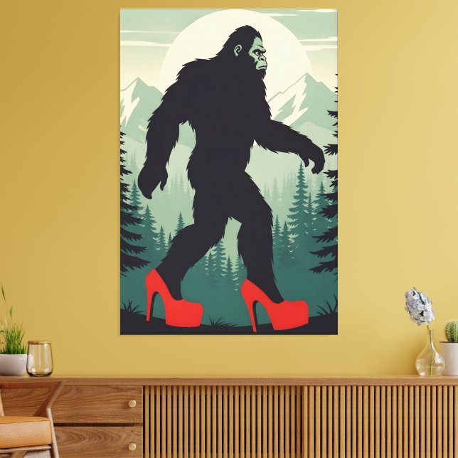 Lienzo Bigfoot Divertido (Insitu (Sala de estar))