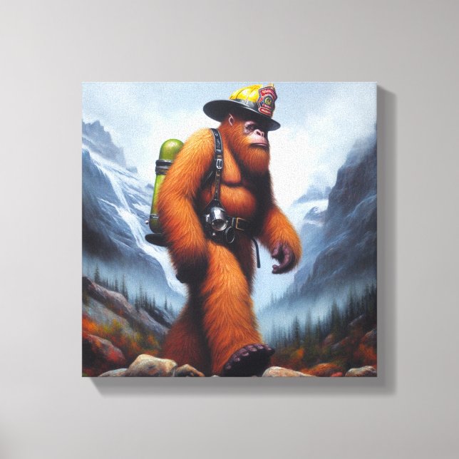 Lienzo Bigfoot el Bombero de Élite (Anverso)