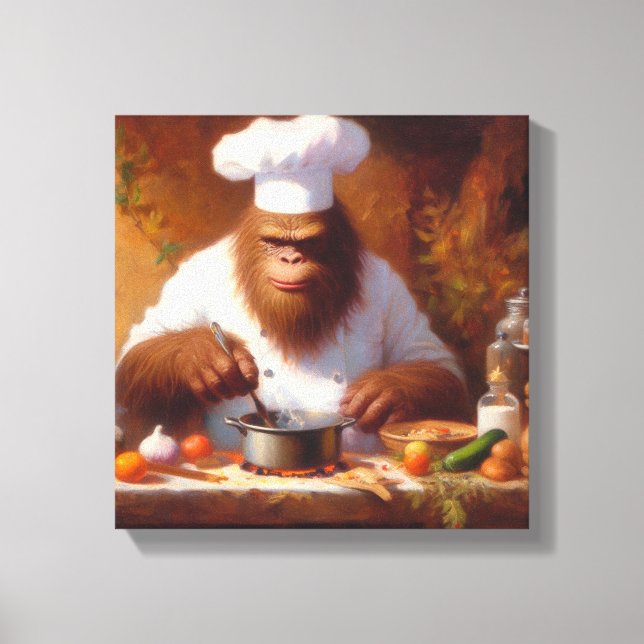 Lienzo Bigfoot el Chef (Anverso)