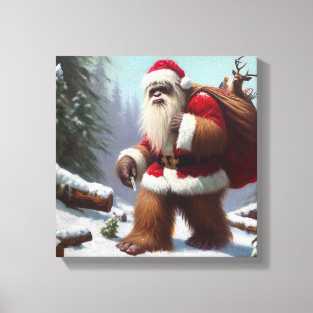 Lienzo Bigfoot Santa Claus (Anverso)