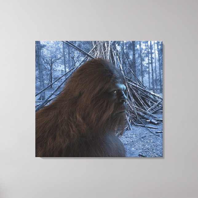 Lienzo BIGFOOT SASQUATCH PROFILE Stretand Canvas Print (Anverso)