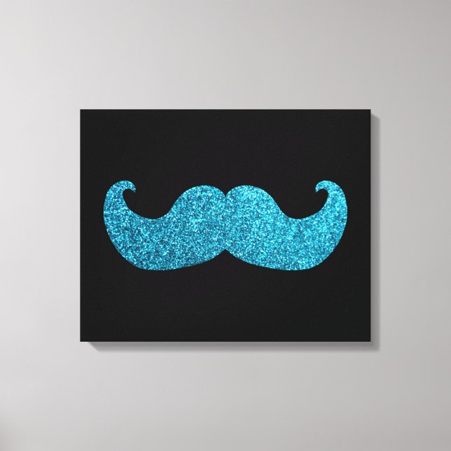Lienzo bigote azul (gráfico falso Purpurina) (Anverso)