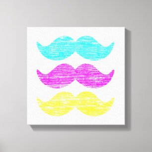 Lienzo Bigotes CMY (estilo de imprenta)