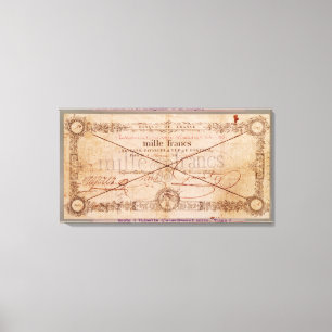 Lienzo Billete de 1000 francos de 8 floreal, An X